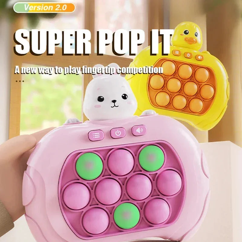 Push Game Pop Electronic Pushit Pro Super Bubble Pop Game Light Push Up Antistress Fidget Toys for Kids Adult Christmas Gift