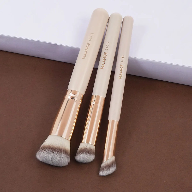 3pcs Makeup Brushes Set+2pcs Dry Air Cushion Puff Eye Shadow Concealer Brush Women Foundation Cosmetics Blush Blending Tools