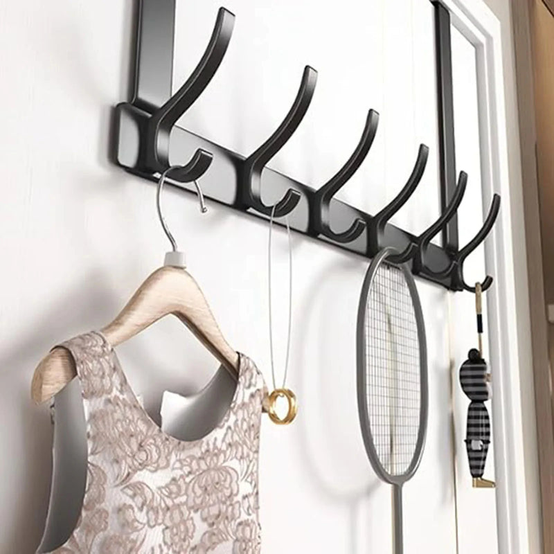 Door Behind Hooks Storage Wall Hanging Bag Clothes Hanger Hook Punch-free Hanger Bedroom Organizer Bathroom Kitchen Accessory