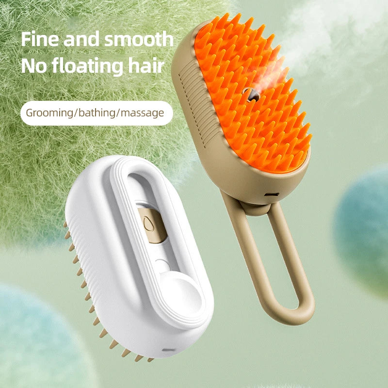 Kimpets Dog Hair Brush Cat Hair Brush Electric Pet Cleaning Brush Steam Spray Brush Massage Hair Removal Comb Anti Flying Brush