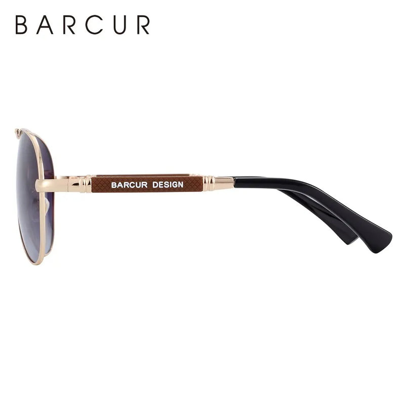 BARCUR Design Memery Frame Sunglasses Polarized For Men Sun Glasses Women Pilot Gradient Lens Eyewear Mirror Shades