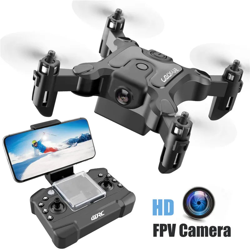 New Mini Drone V2 4K 1080P HD Camera WiFi Fpv Air Pressure Altitude Hold Foldable Quadcopter RC Drone Kid Toy GIft