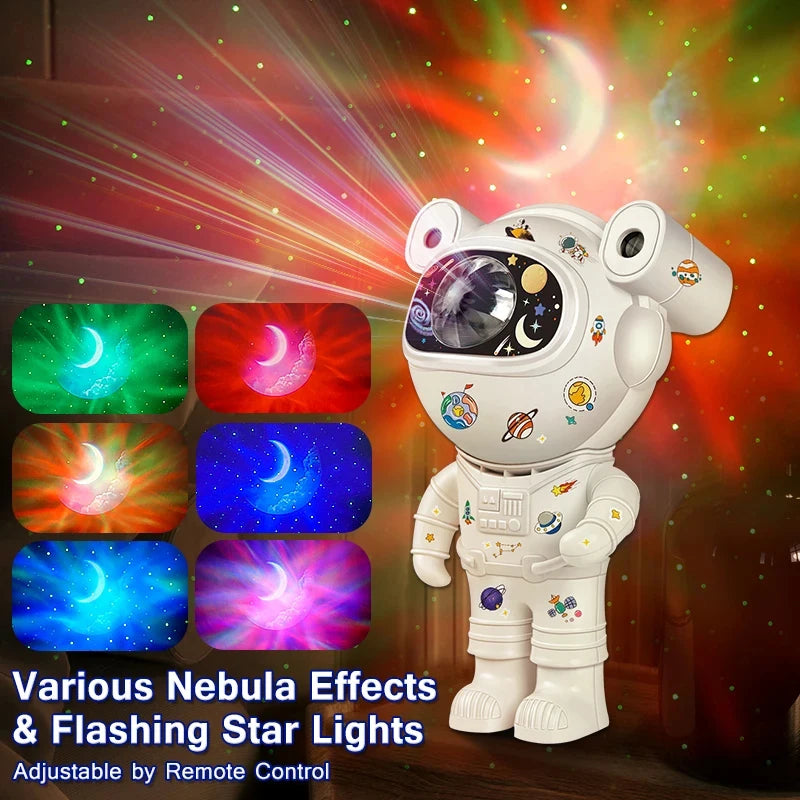 Bluetooth Astronaut Starlight Projector LED Bedroom Ambiance Night Light Aurora Moon Astronaut Bluetooth Speaker Accessories