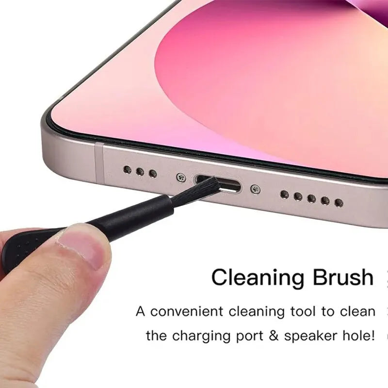 Mobile Phone Speaker Charging Port Cleaning Set Dust Plug for iPhone 15 14 13 Samsung Xiaomi Earphones Cleaner Kit Brush