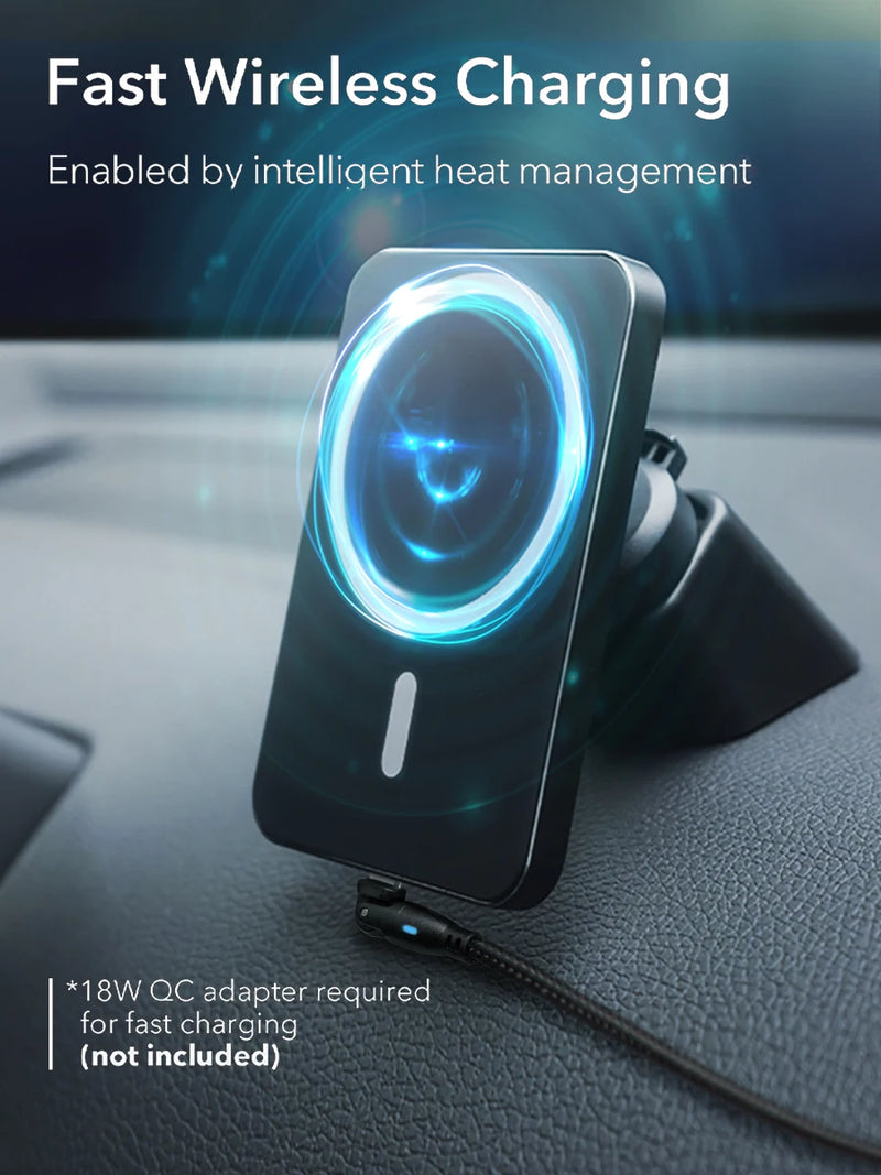 15W Magnetic Wireless Car Charger Mount Adsorbable Phone For iPhone 15 14 13 Pro Max adsorption Fast Wireless Charging Holder