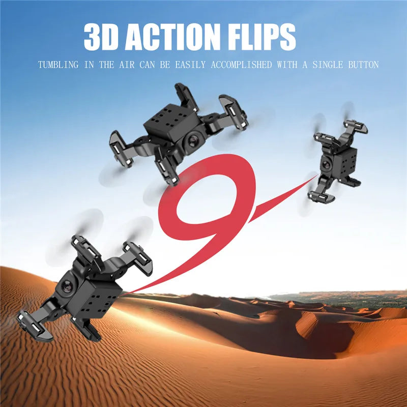 New Mini Drone V2 4K 1080P HD Camera WiFi Fpv Air Pressure Altitude Hold Foldable Quadcopter RC Drone Kid Toy GIft