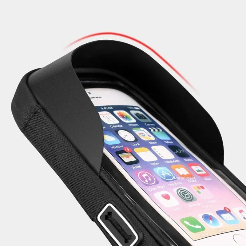 Waterproof Rainproof Bicycle Phone Holder Stand Motorcycle Handlebar Mount Bag Case Bike Scooter 6.4 Inch Cell Phone Bracket