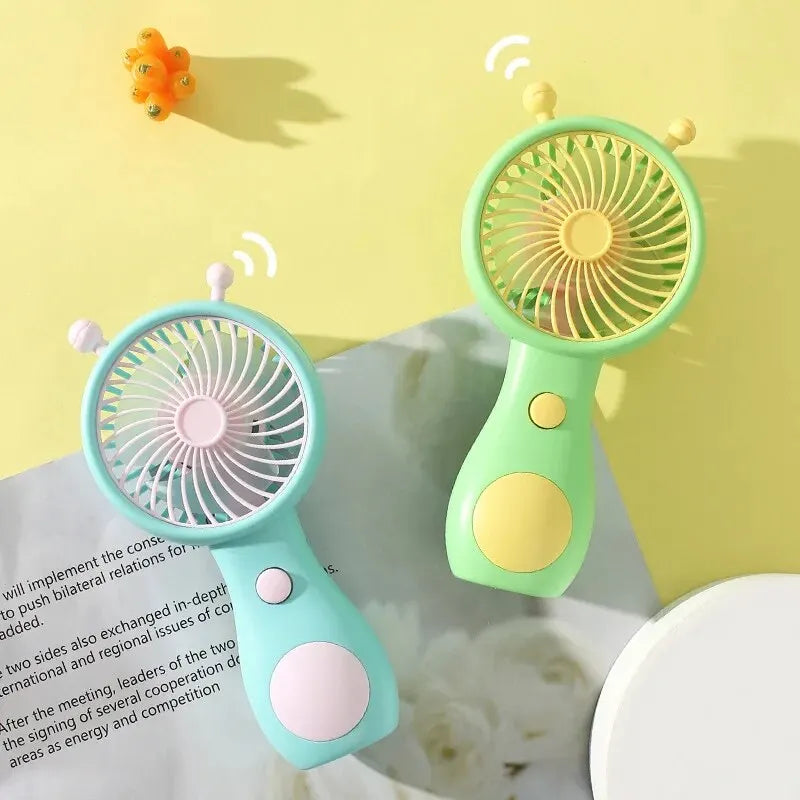 1pc Cute Snail Charging Fan Handheld Mini Portable USB Charging Handheld Mini Fan Household Outdoor Pocket Compact Fan