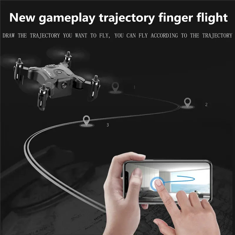 New Mini Drone V2 4K 1080P HD Camera WiFi Fpv Air Pressure Altitude Hold Foldable Quadcopter RC Drone Kid Toy GIft