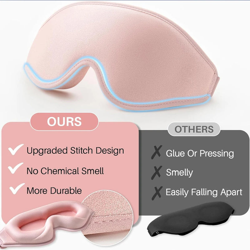 3D Sleep Eye Mask Zero Eye Pressure 3D Contoured Sleeping Mask Soft Comfort Eye Shade Cover 100% Block Out Light Slaapmasker